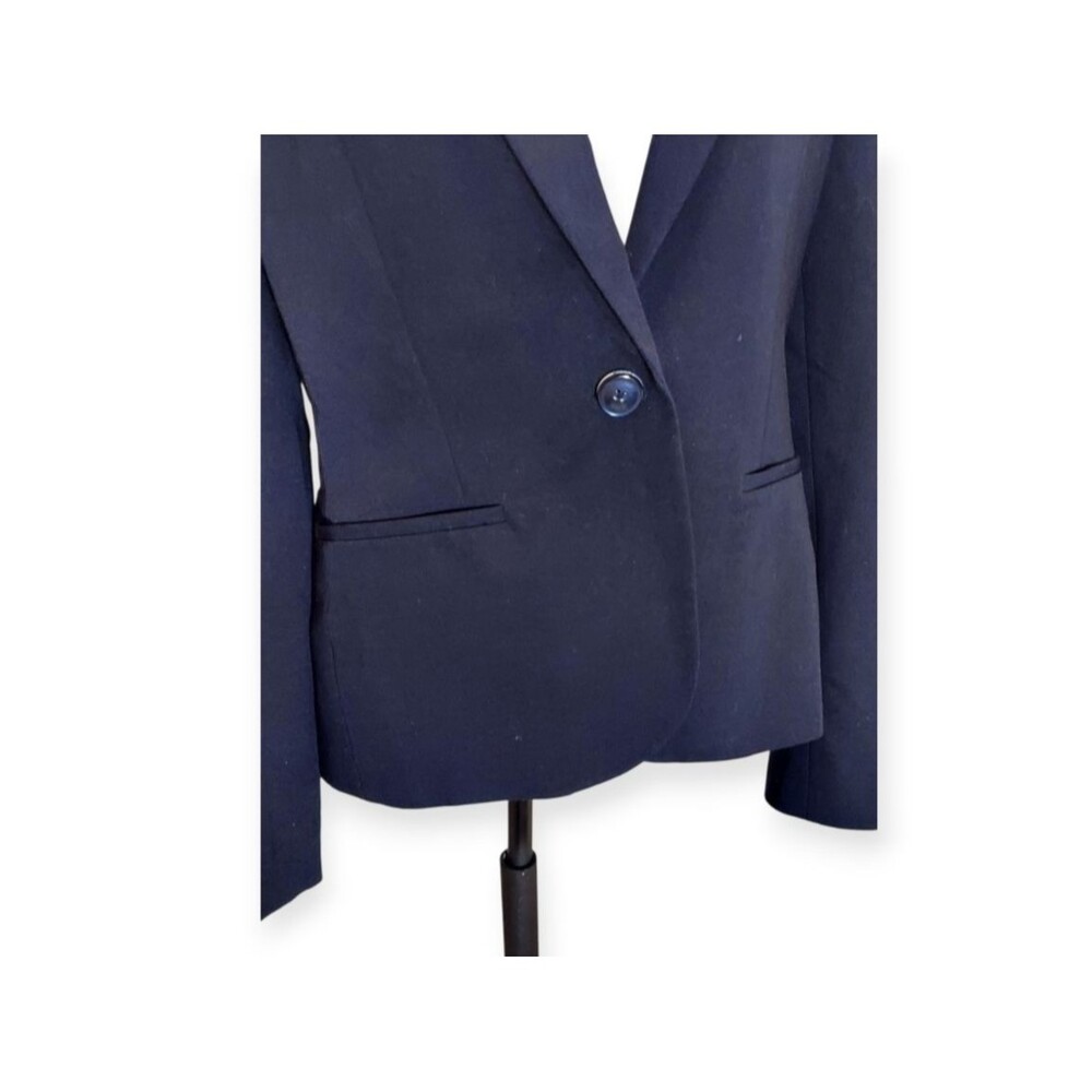 Tommy Hilfiger Women’s Navy Blue One-Button Suit Separate Blazer Jacket Size 8 - Picture 7 of 8